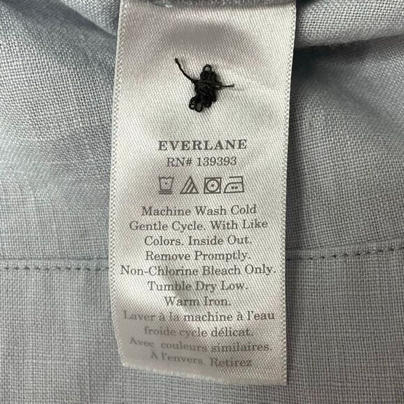 Everlane The Apron Linen Tank Top Sky Blue Gray Size 2 - Picture 9 of 11